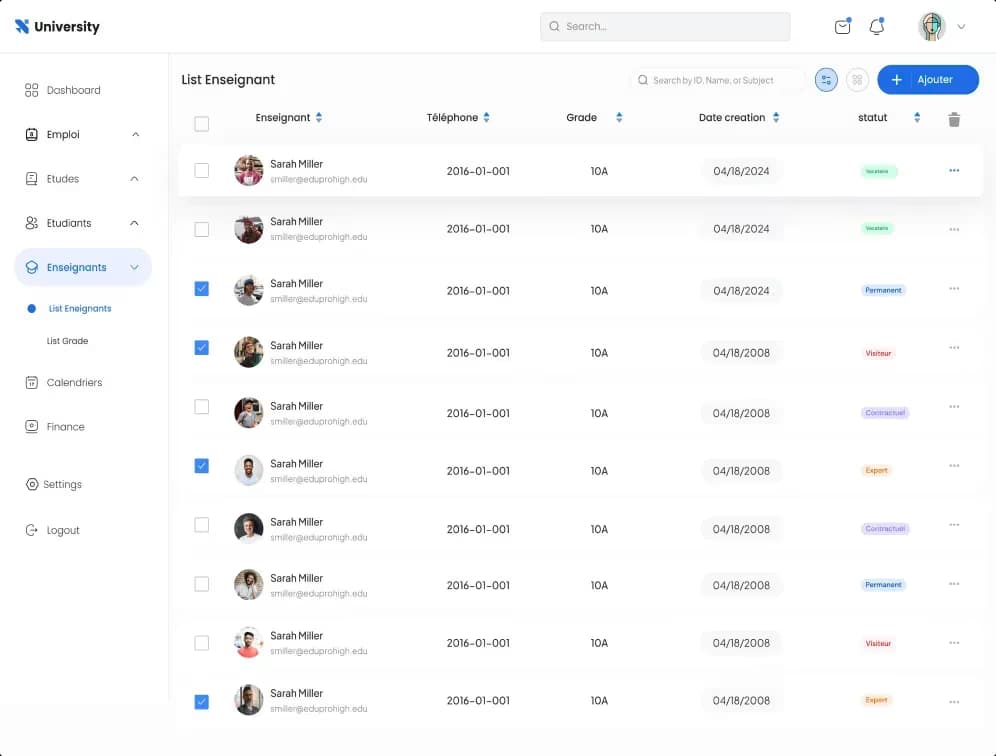 university management system